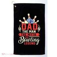 Funny Bowling Dad The Myth The Bowling Legend Meaningful Gift Golf Towel thumb 0