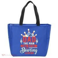 Funny Bowling Dad The Myth The Bowling Legend Meaningful Gift Tote Bag thumb 0