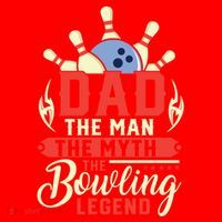 Funny Bowling Dad The Myth The Bowling Legend Meaningful Gift Santa Hat thumb 1