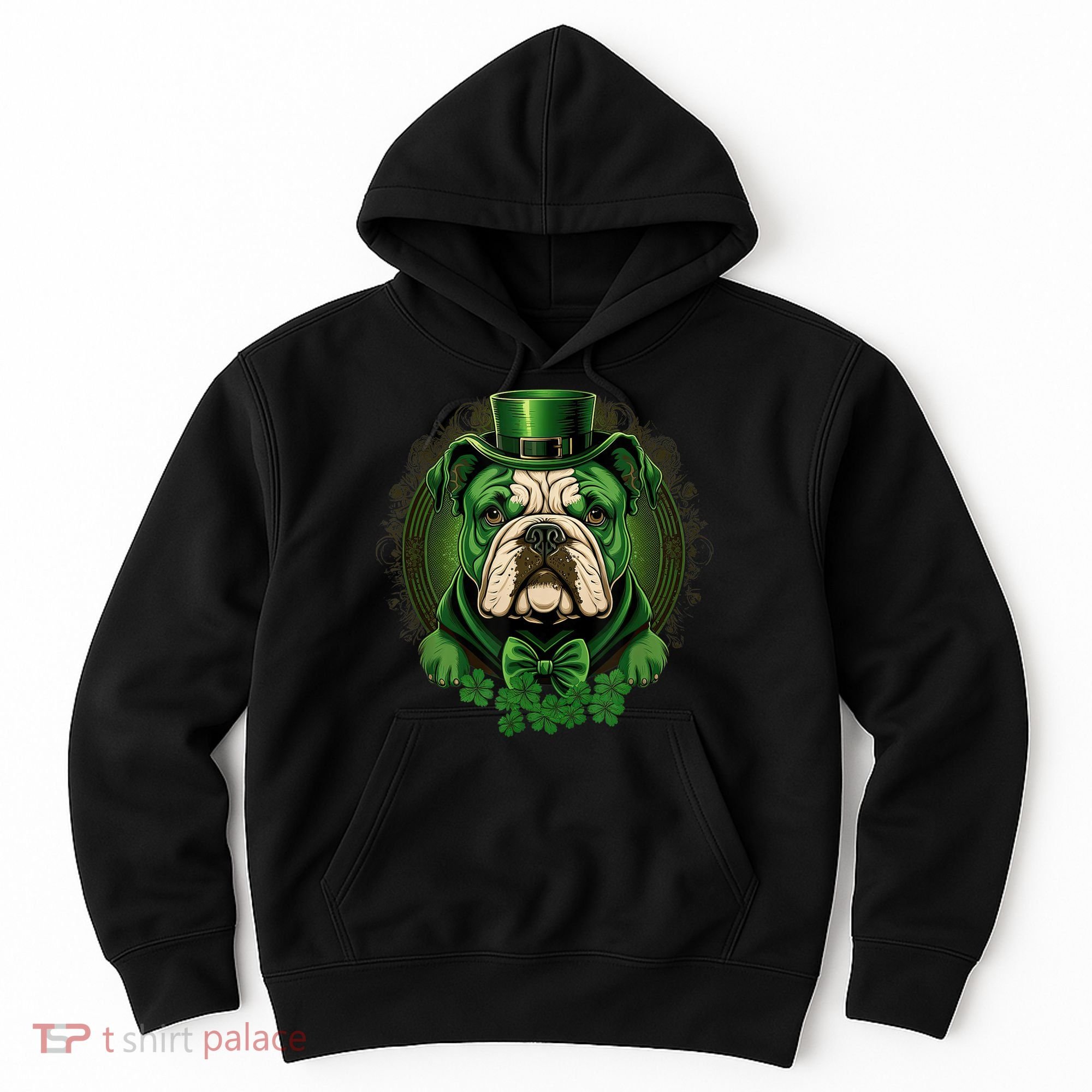 Funny Bulldog Dog St Patricks Day Irish Saint Patrick Day Hoodie