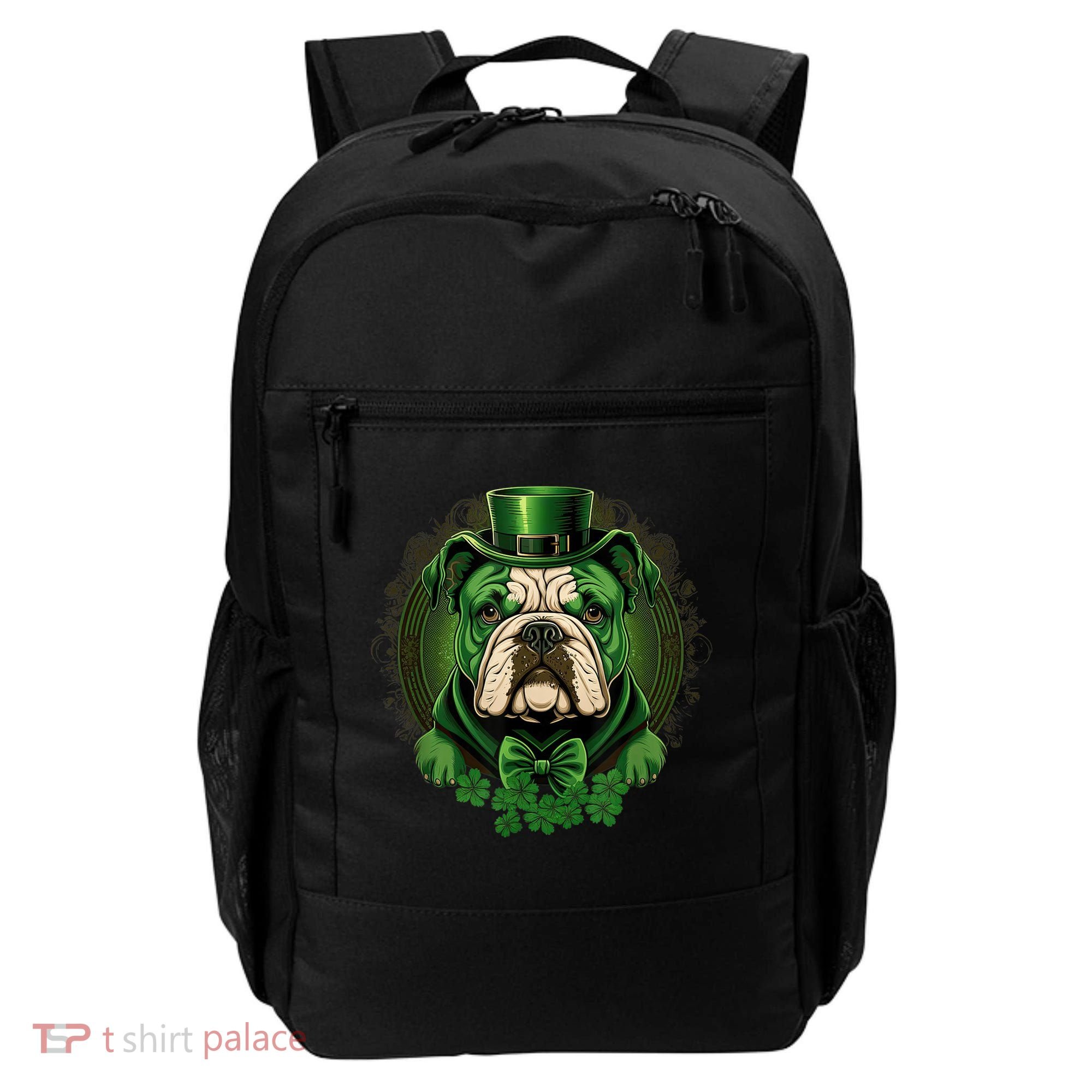 Funny Bulldog Dog St Patricks Day Irish Saint Patrick Day Backpack