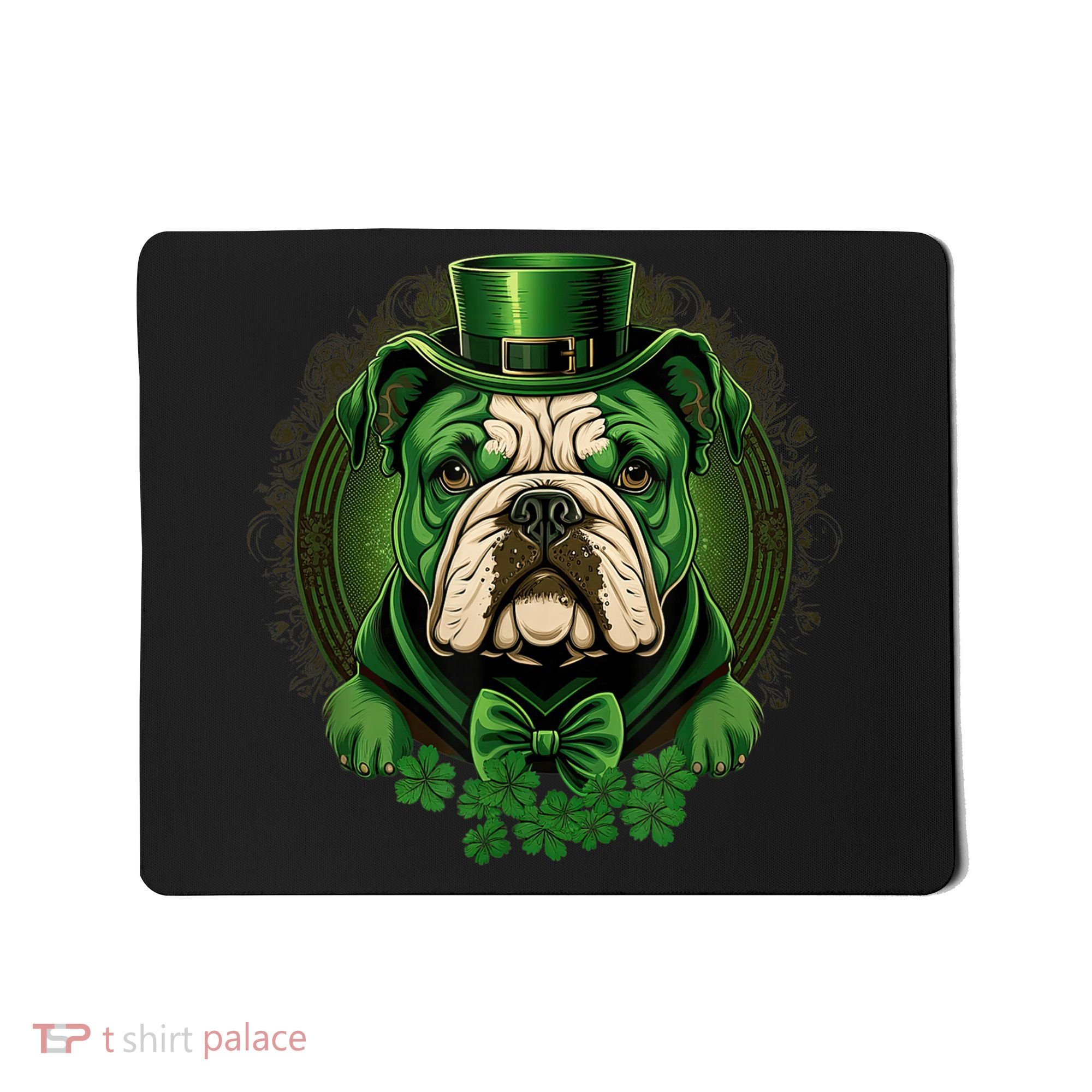 Funny Bulldog Dog St Patricks Day Irish Saint Patrick Day Mousepad