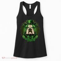 Funny Bulldog Dog St Patricks Day Irish Saint Patrick Day Women's Tank Top thumb 0
