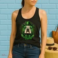 Funny Bulldog Dog St Patricks Day Irish Saint Patrick Day Women's Tank Top thumb 2