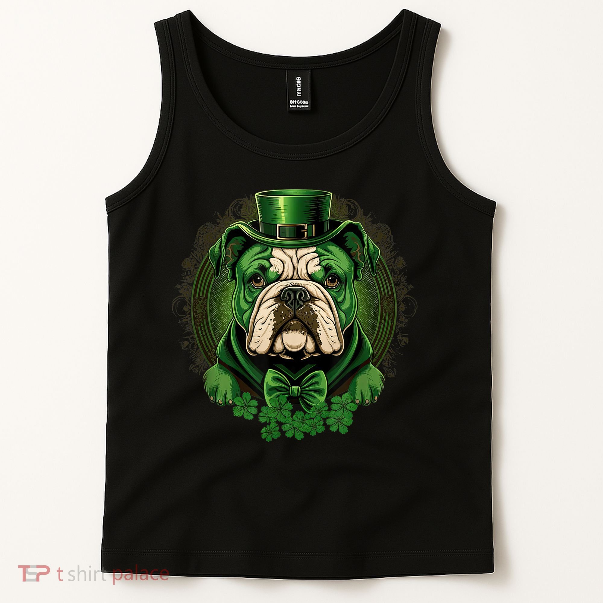 Funny Bulldog Dog St Patricks Day Irish Saint Patrick Day Tank Top