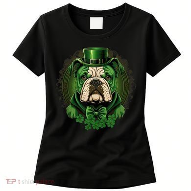 Funny Bulldog Dog St Patricks Day Irish Saint Patrick Day Women's T-Shirt