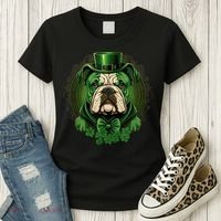 Funny Bulldog Dog St Patricks Day Irish Saint Patrick Day Women's T-Shirt thumb 3