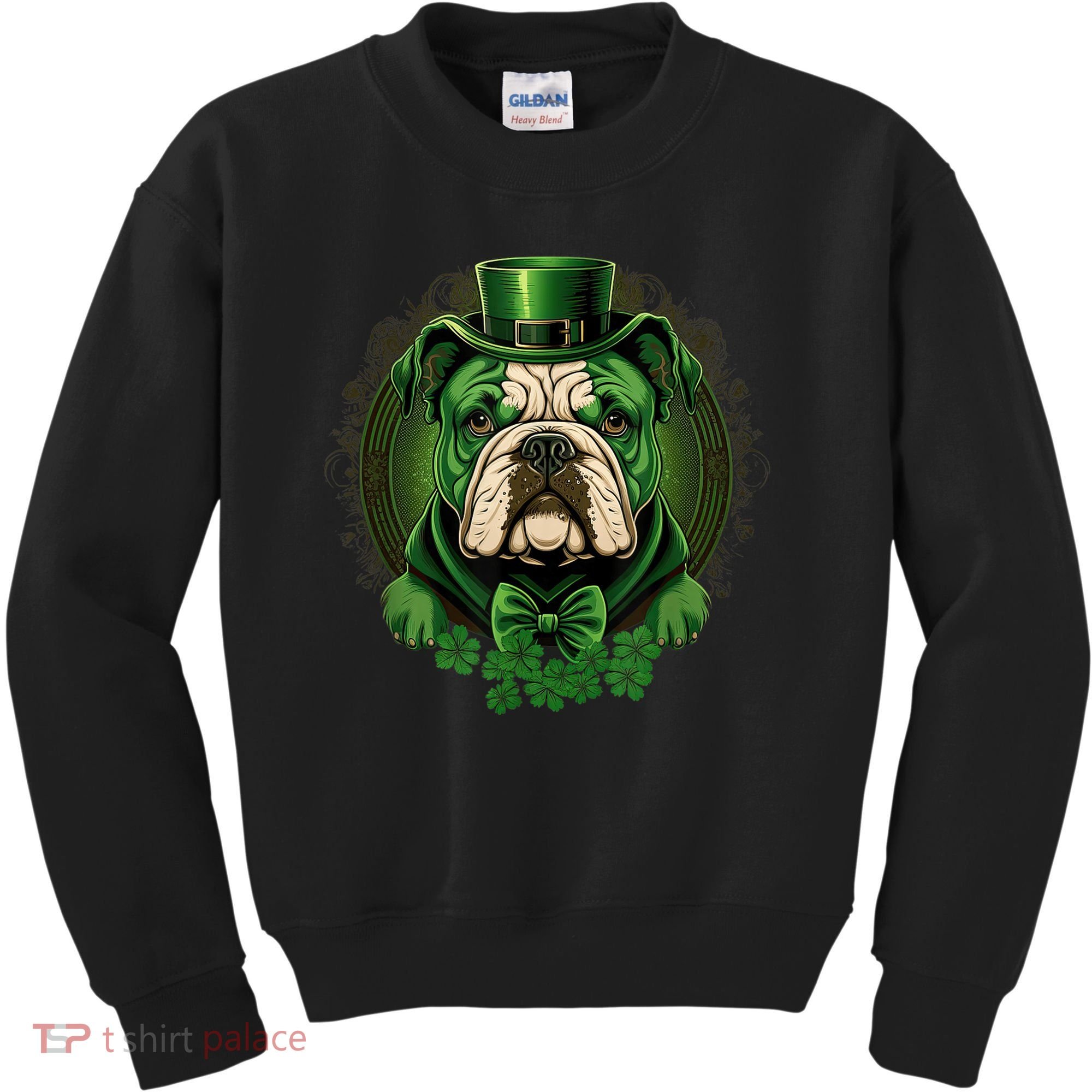 Funny Bulldog Dog St Patricks Day Irish Saint Patrick Day Kids Sweatshirt