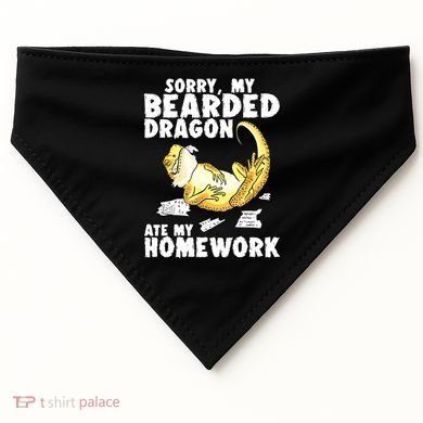 Funny Bearded Dragon Reptile Funny Lizard Bearded Dragon USA-Made Doggie Bandana