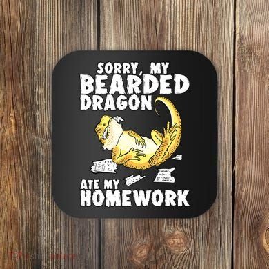 Funny Bearded Dragon Reptile Funny Lizard Bearded Dragon Coaster