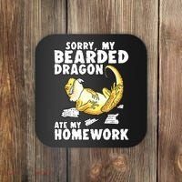 Funny Bearded Dragon Reptile Funny Lizard Bearded Dragon Coaster thumb 0