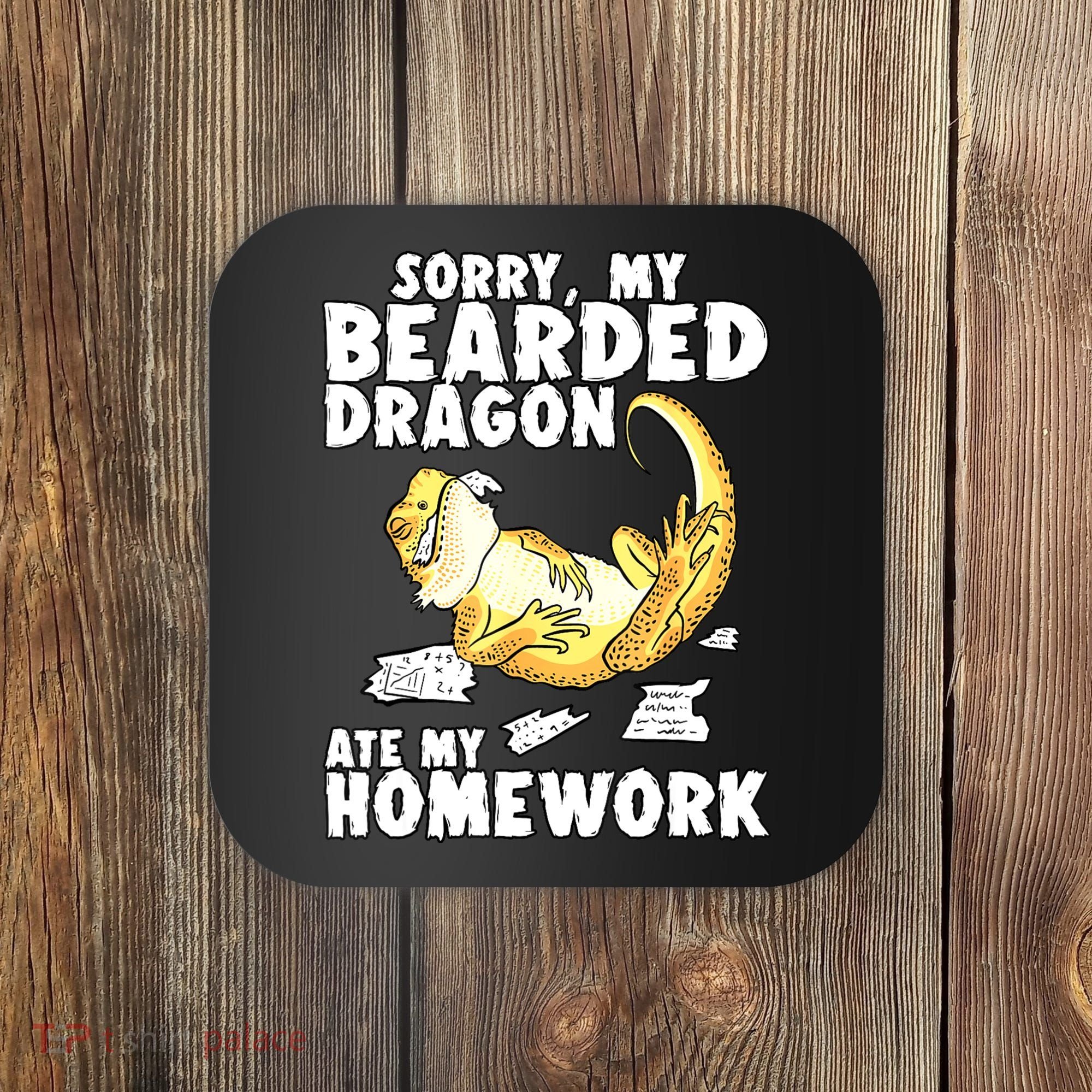 Funny Bearded Dragon Reptile Funny Lizard Bearded Dragon Coaster