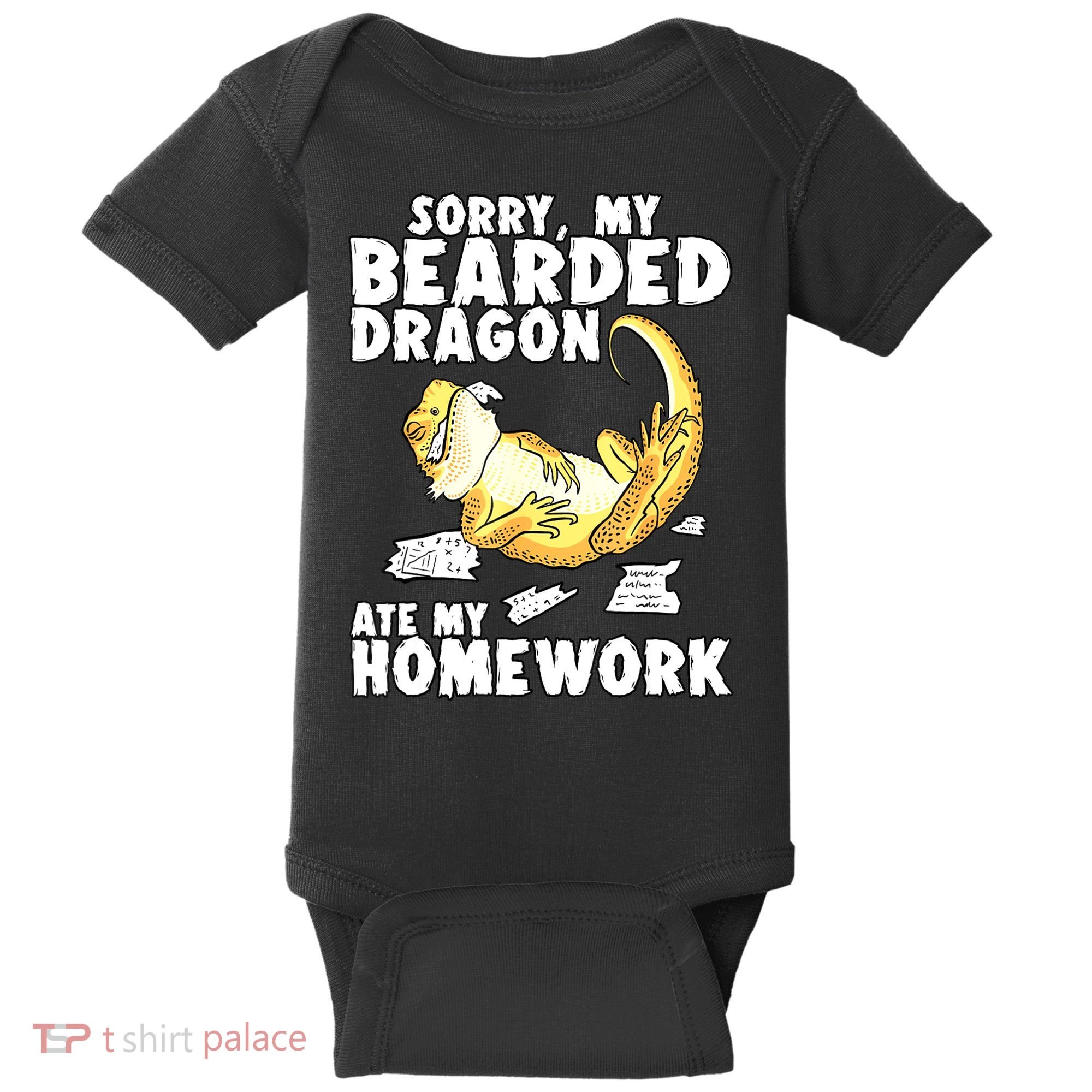 Funny Bearded Dragon Reptile Funny Lizard Bearded Dragon Baby Bodysuit