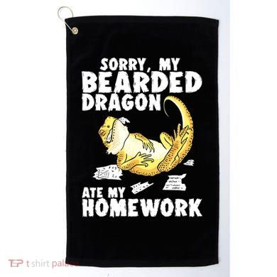 Funny Bearded Dragon Reptile Funny Lizard Bearded Dragon Golf Towel