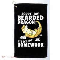Funny Bearded Dragon Reptile Funny Lizard Bearded Dragon Golf Towel thumb 0
