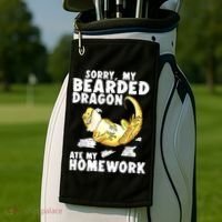 Funny Bearded Dragon Reptile Funny Lizard Bearded Dragon Golf Towel thumb 2