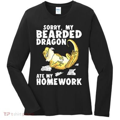 Funny Bearded Dragon Reptile Funny Lizard Bearded Dragon Women's Long Sleeve Shirt