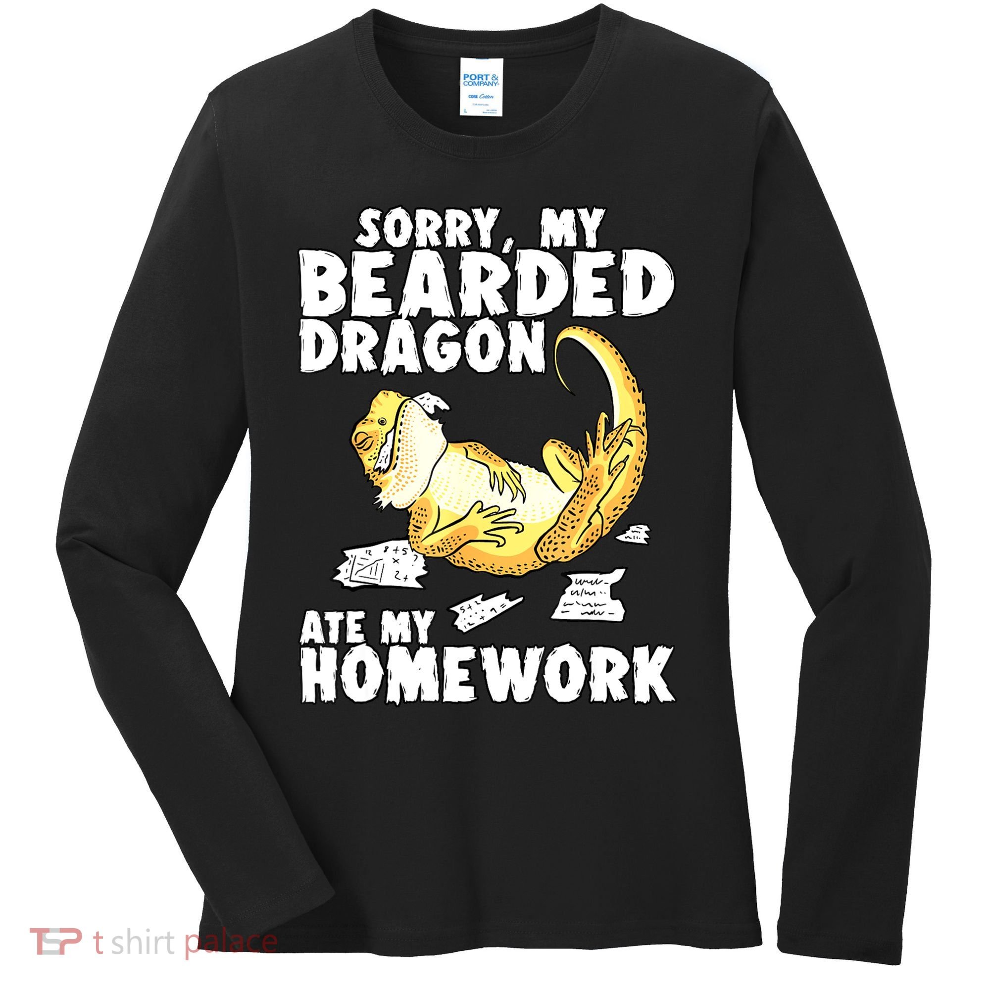 Funny Bearded Dragon Reptile Funny Lizard Bearded Dragon Women's Long Sleeve Shirt