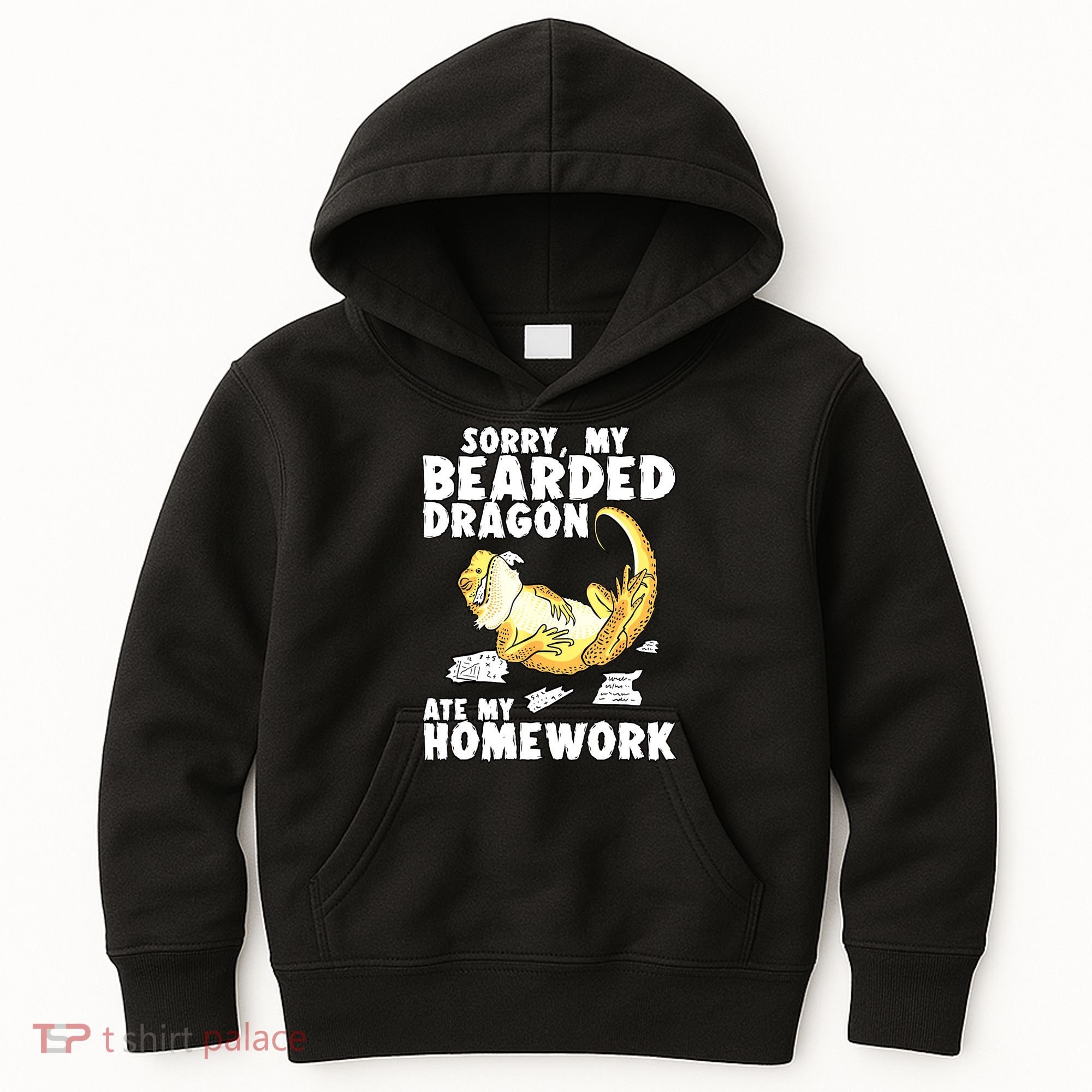 Funny Bearded Dragon Reptile Funny Lizard Bearded Dragon Kids Hoodie