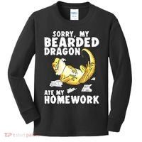 Funny Bearded Dragon Reptile Funny Lizard Bearded Dragon Kids Long Sleeve Shirt thumb 0