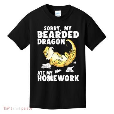 Funny Bearded Dragon Reptile Funny Lizard Bearded Dragon Kids T-Shirt