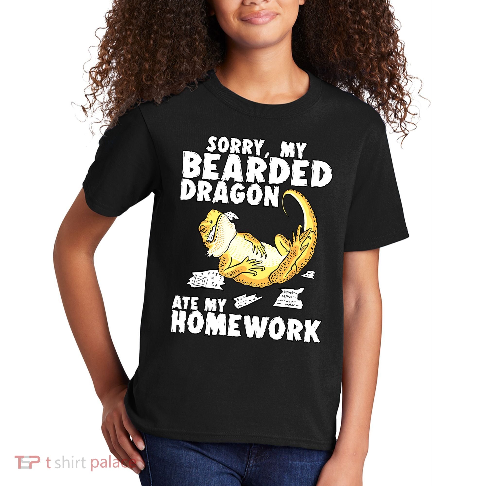 Funny Bearded Dragon Reptile Funny Lizard Bearded Dragon Kids T-Shirt