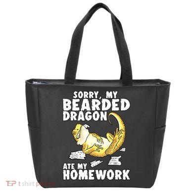 Funny Bearded Dragon Reptile Funny Lizard Bearded Dragon Tote Bag