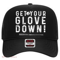 Funny Baseball Dad Coach Sayings Get Your Glove Down Hat thumb 0