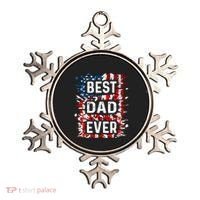 Funny Best Dad Ever Fathers Day Papa Us American Flag Ornament thumb 0