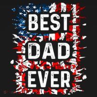 Funny Best Dad Ever Fathers Day Papa Us American Flag Ornament thumb 1