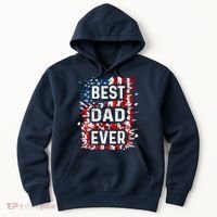 Funny Best Dad Ever Fathers Day Papa Us American Flag Hoodie thumb 0