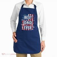 Funny Best Dad Ever Fathers Day Papa Us American Flag Apron thumb 2
