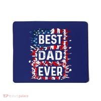 Funny Best Dad Ever Fathers Day Papa Us American Flag Mousepad thumb 0