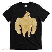 Funny Buff Doge Chiba Dog Gym meme Funny Swole Doge T-Shirt thumb 0
