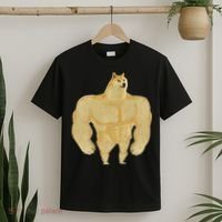 Funny Buff Doge Chiba Dog Gym meme Funny Swole Doge T-Shirt thumb 2