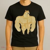 Funny Buff Doge Chiba Dog Gym meme Funny Swole Doge T-Shirt thumb 3