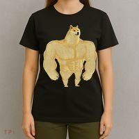 Funny Buff Doge Chiba Dog Gym meme Funny Swole Doge T-Shirt thumb 4