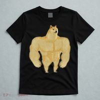 Funny Buff Doge Chiba Dog Gym meme Funny Swole Doge T-Shirt thumb 5