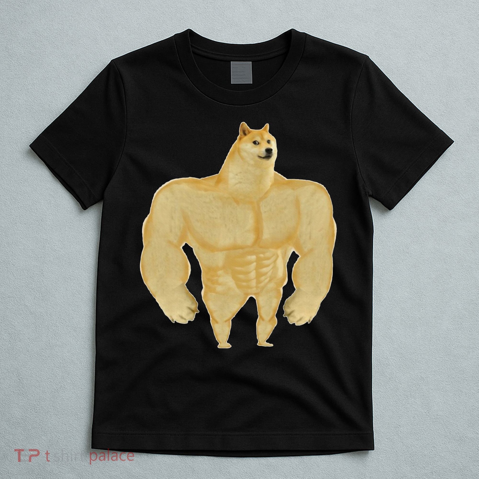 Funny Buff Doge Chiba Dog Gym meme Funny Swole Doge T-Shirt