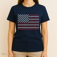 French Bulldog Dog American Flag Patriotic 4th Of July T-Shirt thumb 4