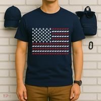 French Bulldog Dog American Flag Patriotic 4th Of July T-Shirt thumb 6