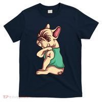 French Bulldog Dog I Love Mom Tattoo Lover Funny Gift T-Shirt thumb 0
