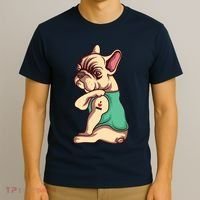 French Bulldog Dog I Love Mom Tattoo Lover Funny Gift T-Shirt thumb 3