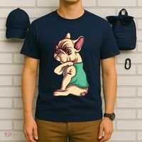 French Bulldog Dog I Love Mom Tattoo Lover Funny Gift T-Shirt thumb 6