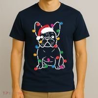 French Bulldog Dog Lights Christmas Matching Family T-Shirt thumb 3