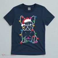 French Bulldog Dog Lights Christmas Matching Family T-Shirt thumb 5