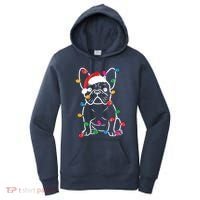 French Bulldog Dog Lights Christmas Matching Family Women's Hoodie thumb 0