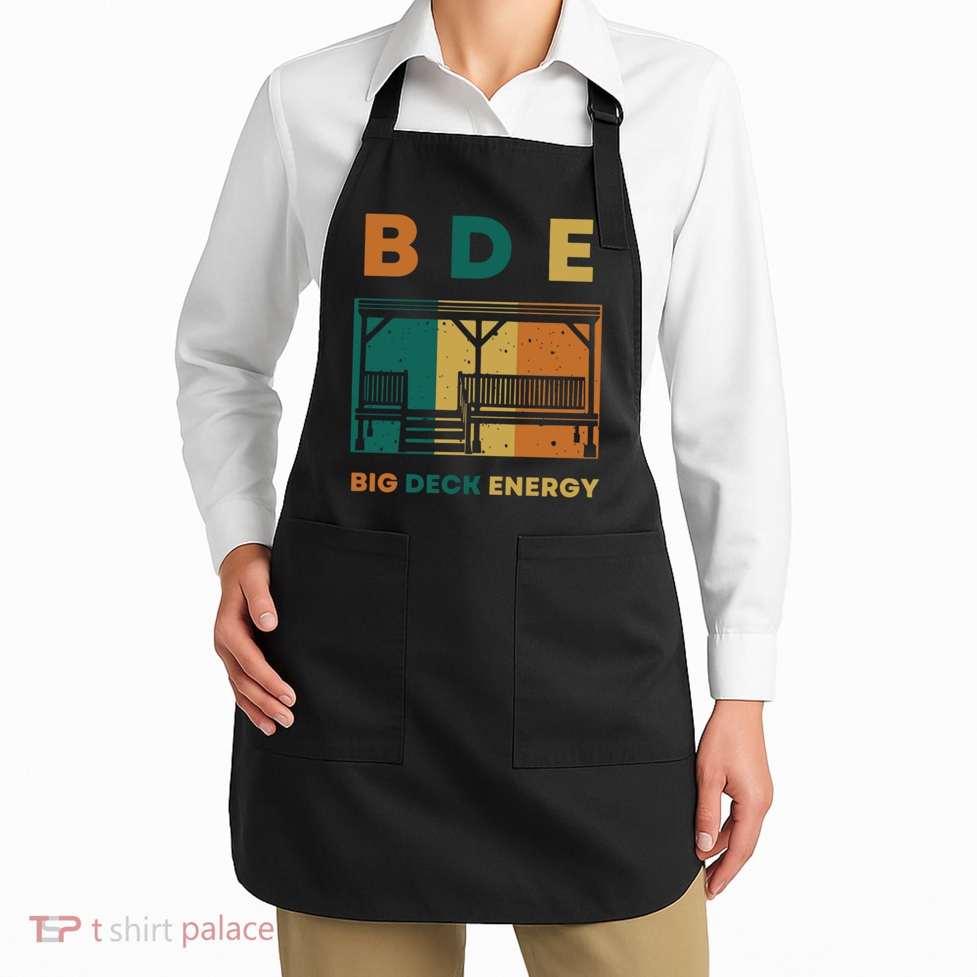 Funny Big Deck Energy BDE Dad Jokes Apron