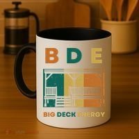 Funny Big Deck Energy BDE Dad Jokes Coffee Mug thumb 4