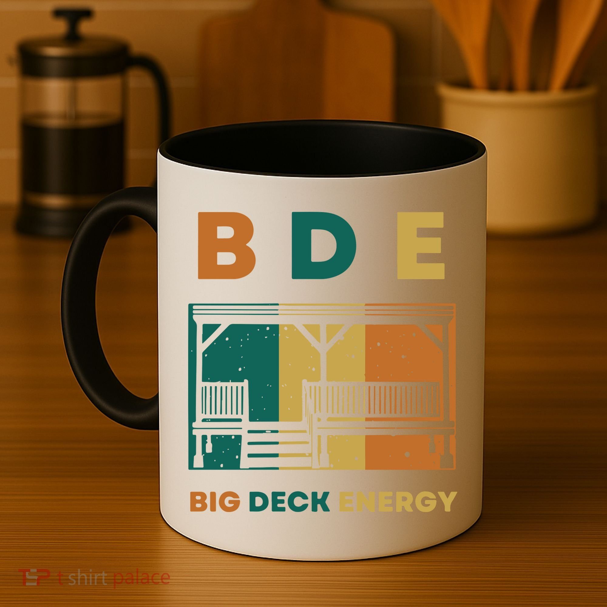 Funny Big Deck Energy BDE Dad Jokes Coffee Mug